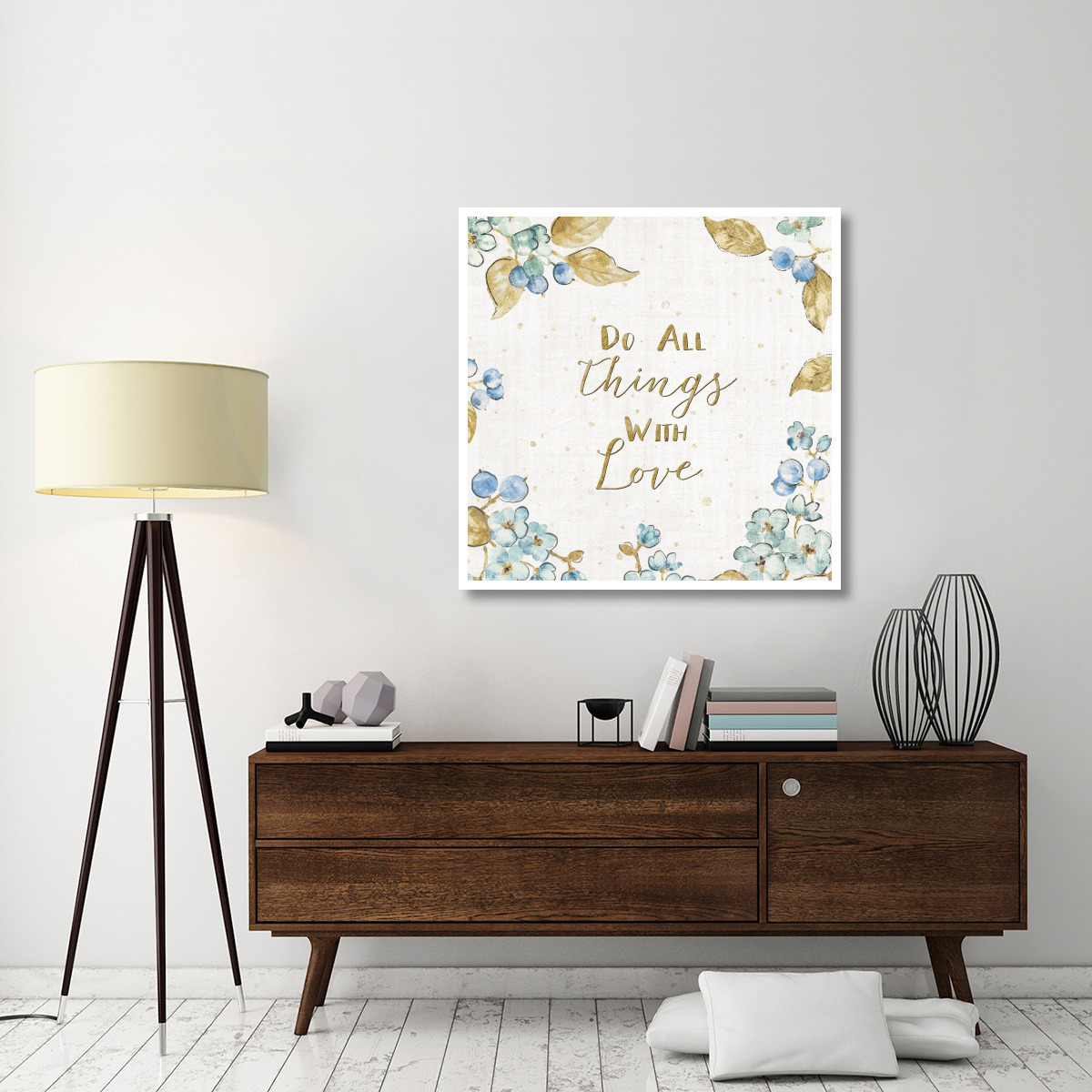 Blue Blossom V -Paper Art-42&quotx42"