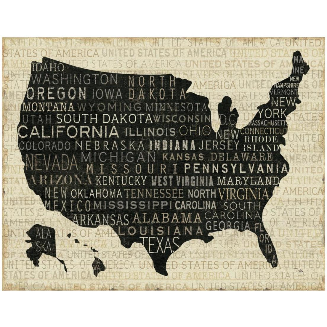 USA V -Paper Art-22&quotx18"