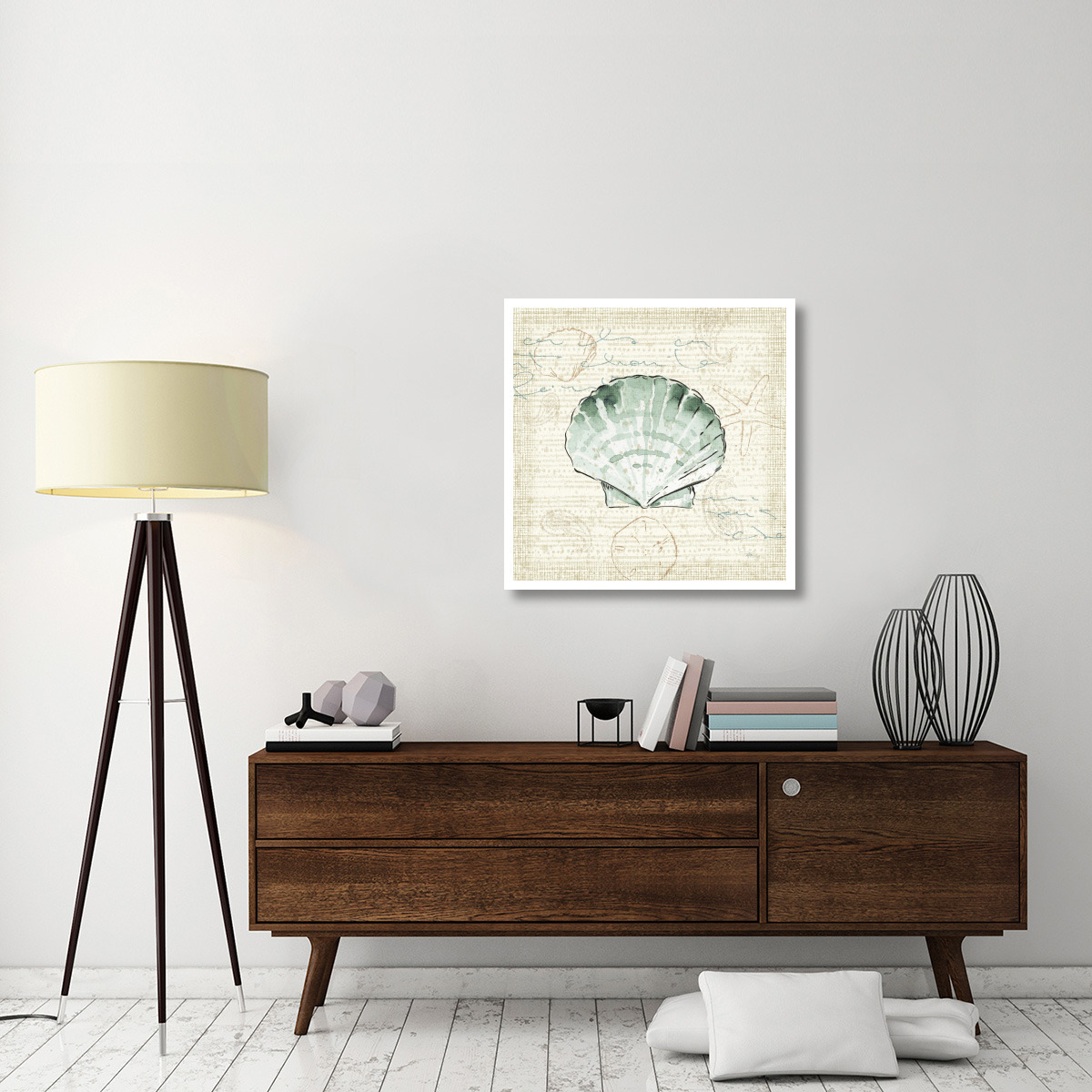 Ocean Prints II -Paper Art-32&quotx32"