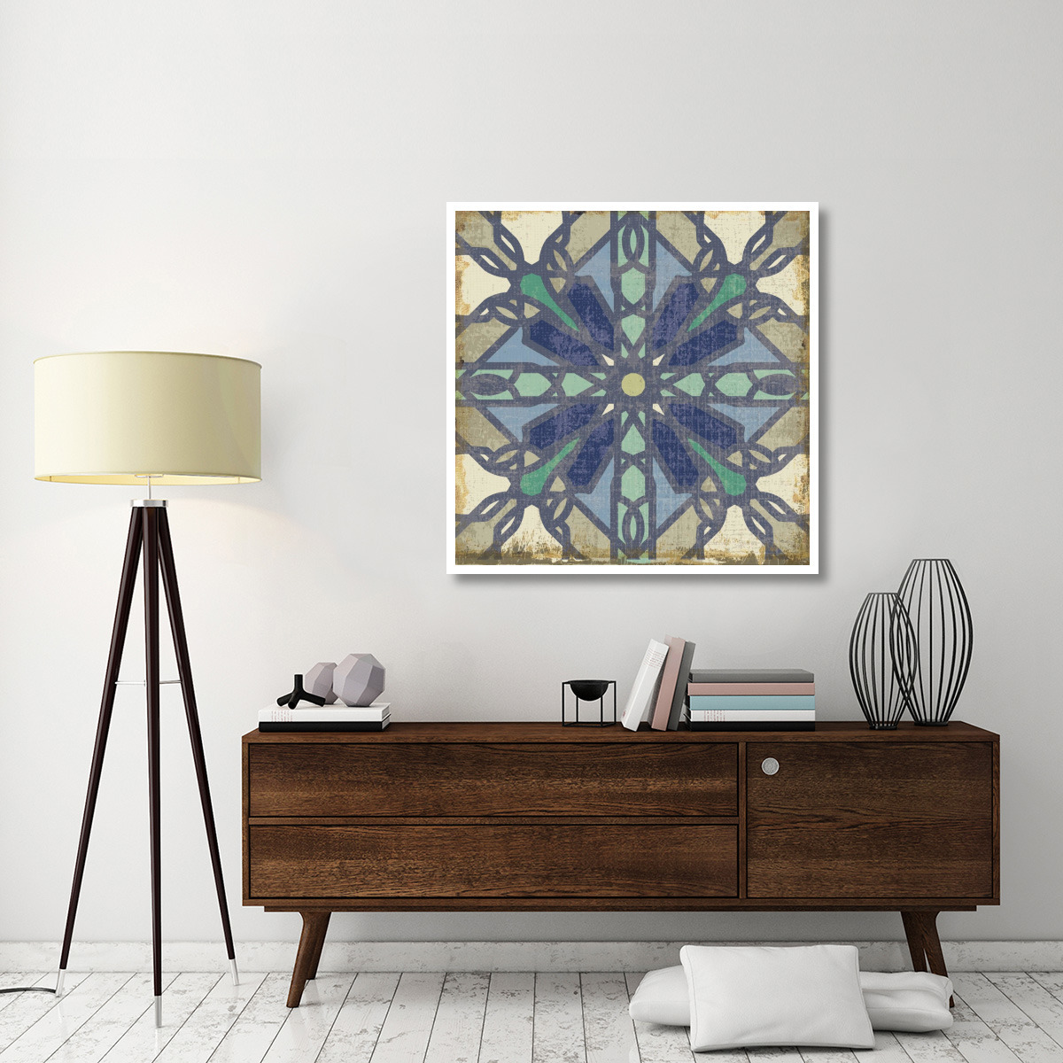 Santorini Tile IV -Paper Art-42&quotx42"