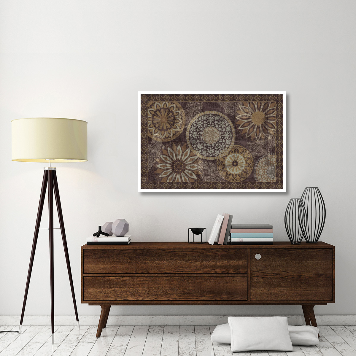 Inspired India Dark III -Paper Art-50&quotx34"