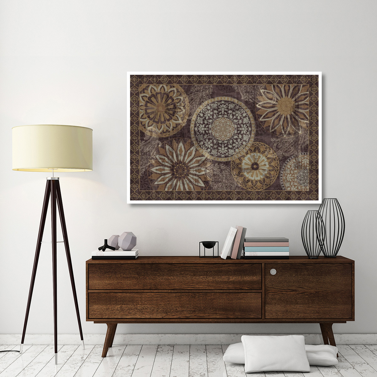 Inspired India Dark III -Paper Art-62&quotx42"