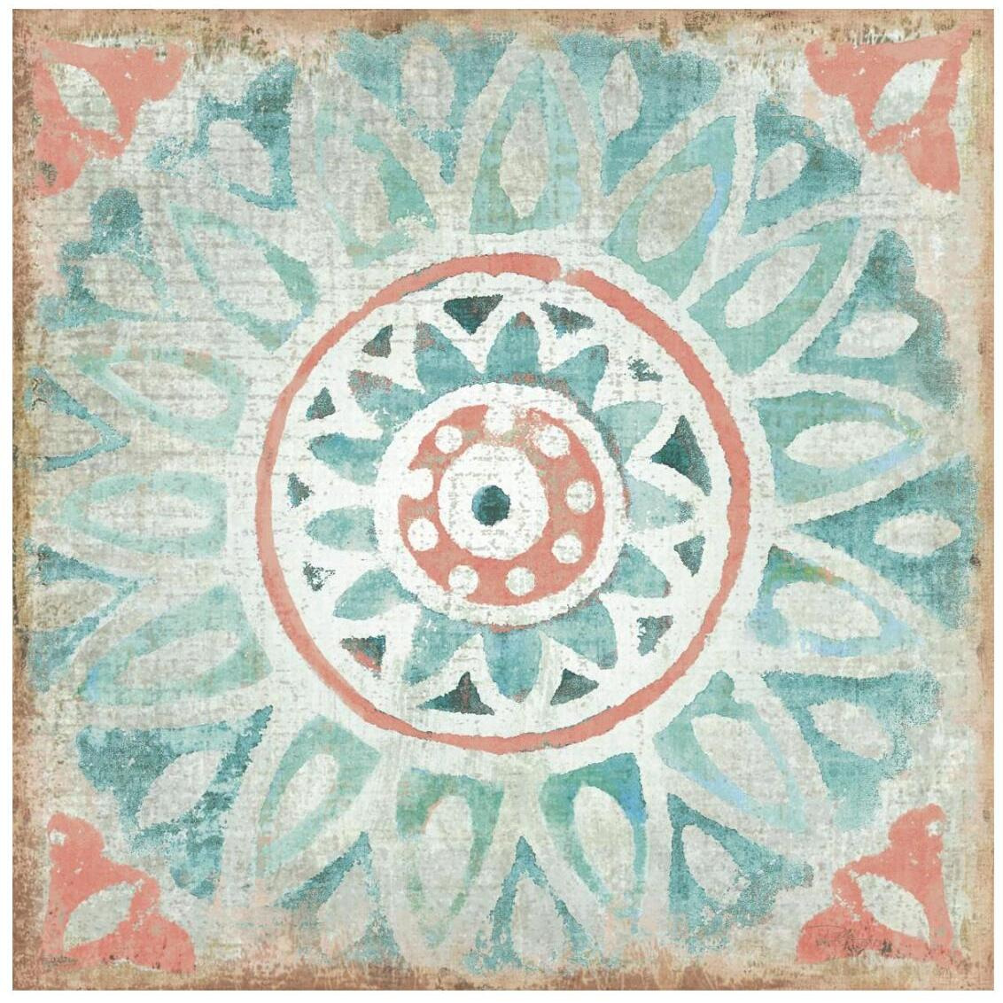 Ocean Tales Tile VII Coral -Paper Art-26&quotx26"