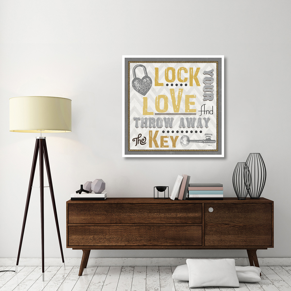 Lock Your Love I -Paper Art-42&quotx42"