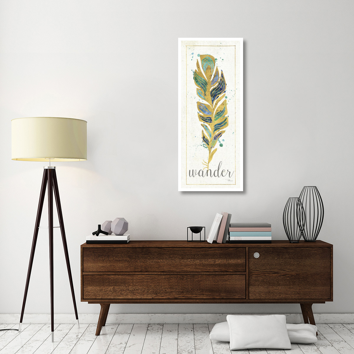 Waterfeathers II -Paper Art-22&quotx52"