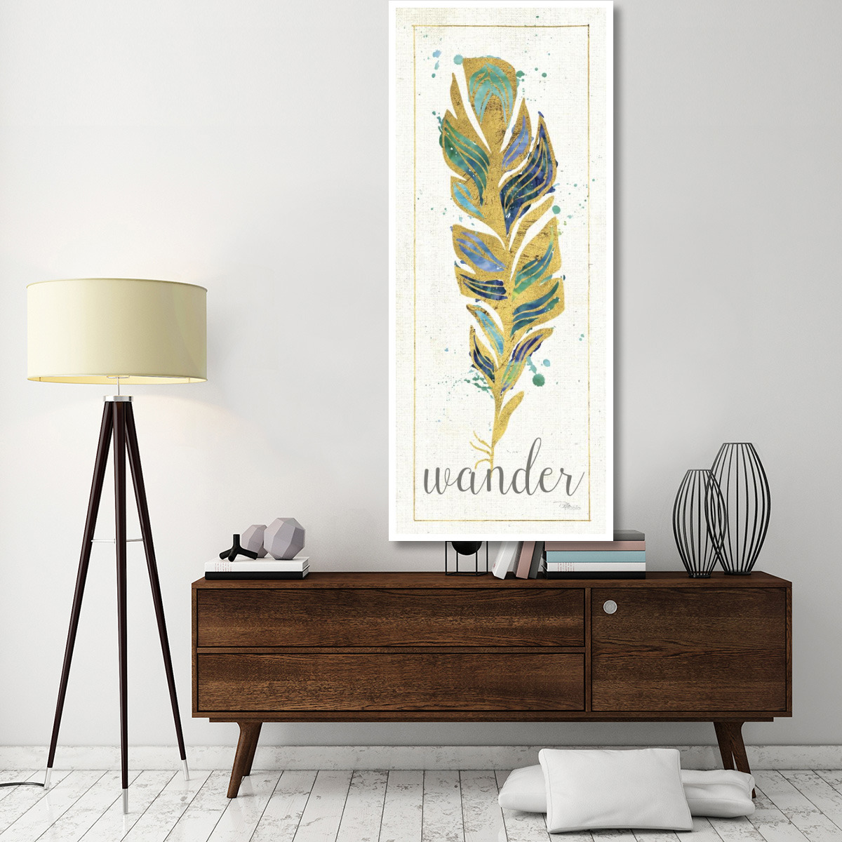 Waterfeathers II -Paper Art-32&quotx77"
