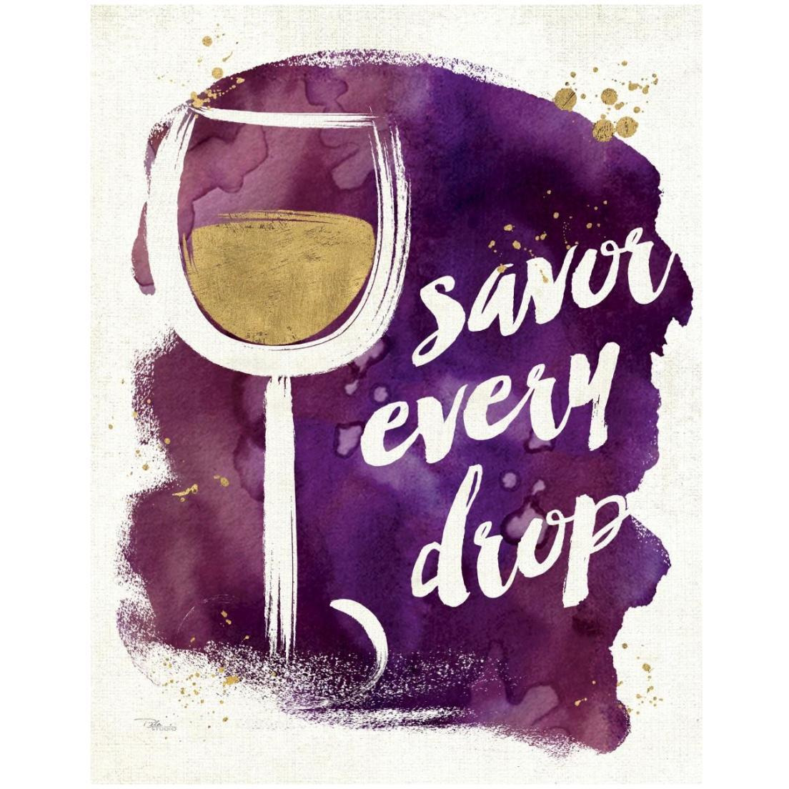 Watercolor Wine I -Paper Art-18&quotx22"