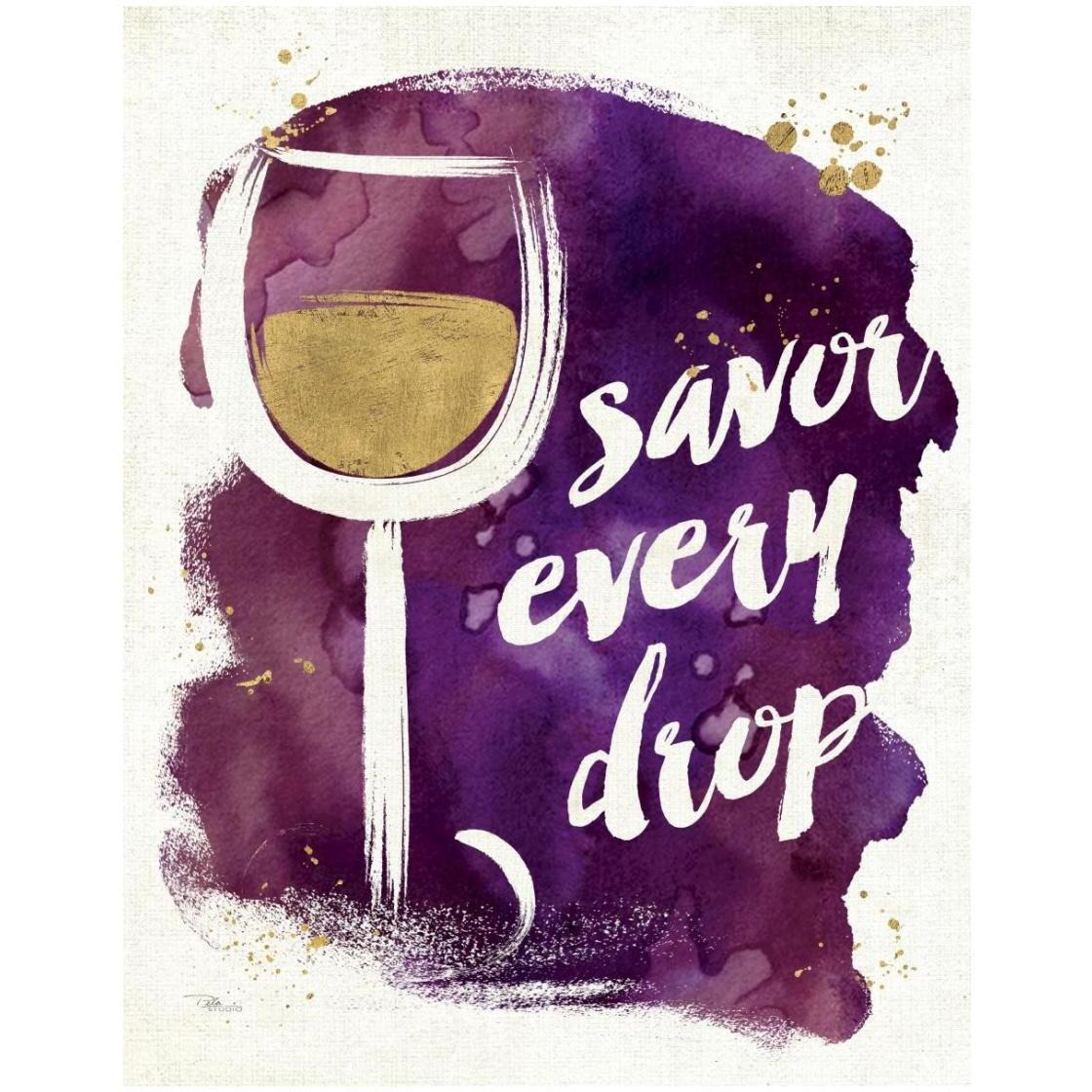 Watercolor Wine I -Paper Art-22&quotx26"
