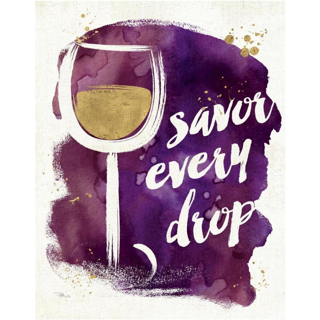 Watercolor Wine I -Paper Art-24&quotx30"