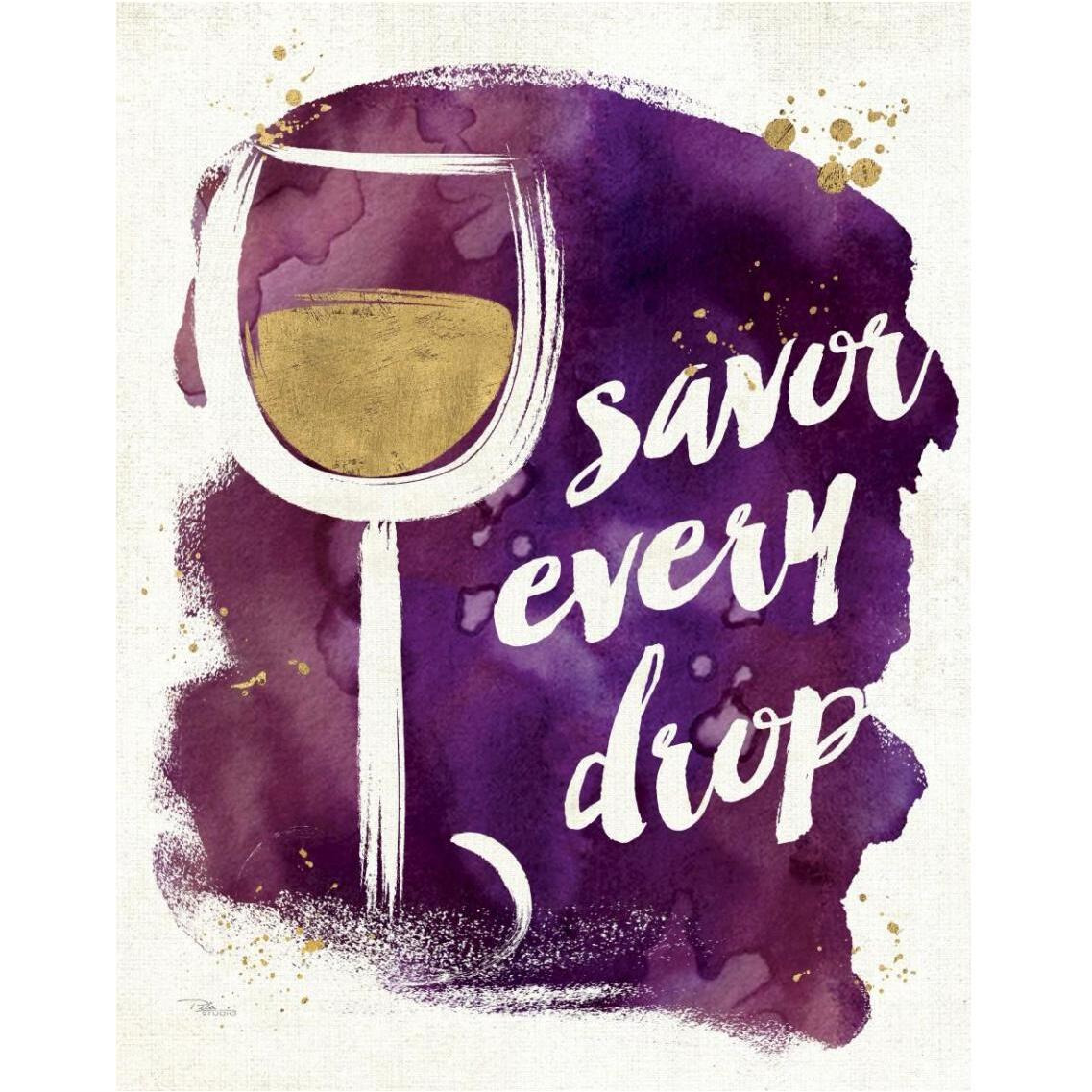 Watercolor Wine I -Paper Art-30&quotx37"