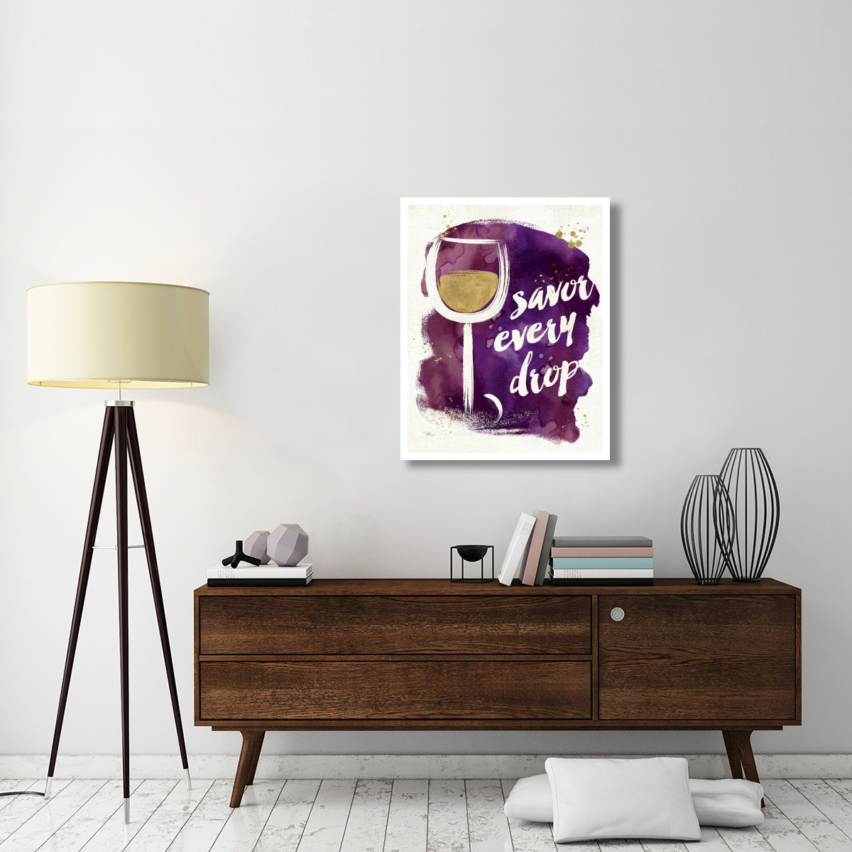 Watercolor Wine I -Paper Art-30&quotx37"
