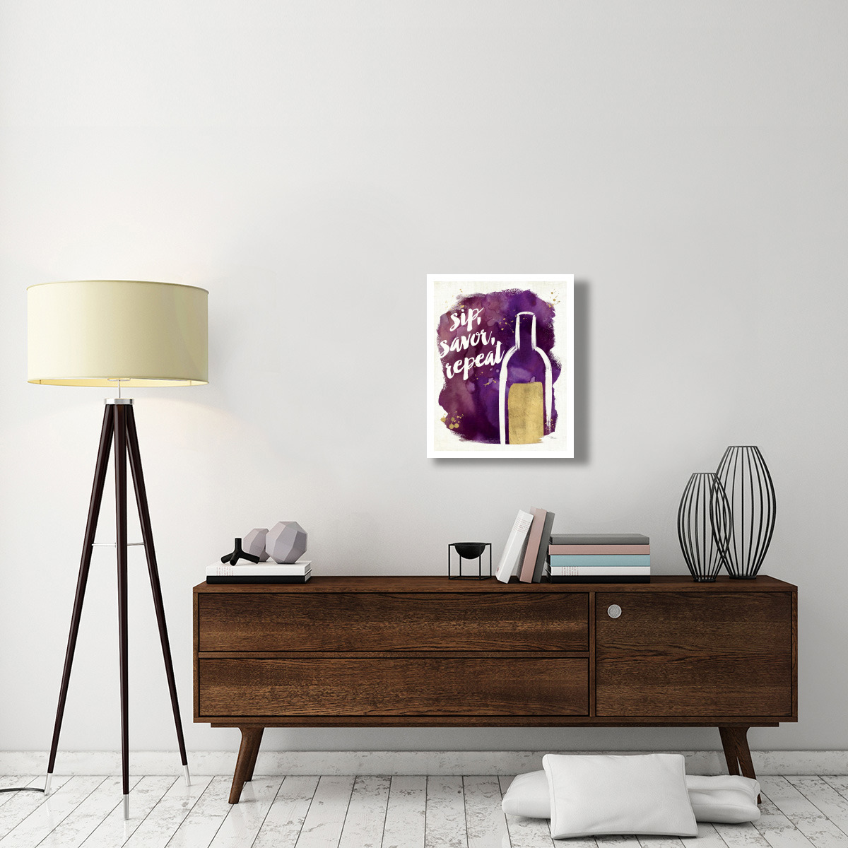 Watercolor Wine II -Paper Art-22&quotx26"