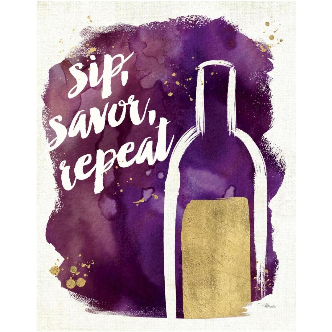 Watercolor Wine II -Paper Art-24&quotx30"