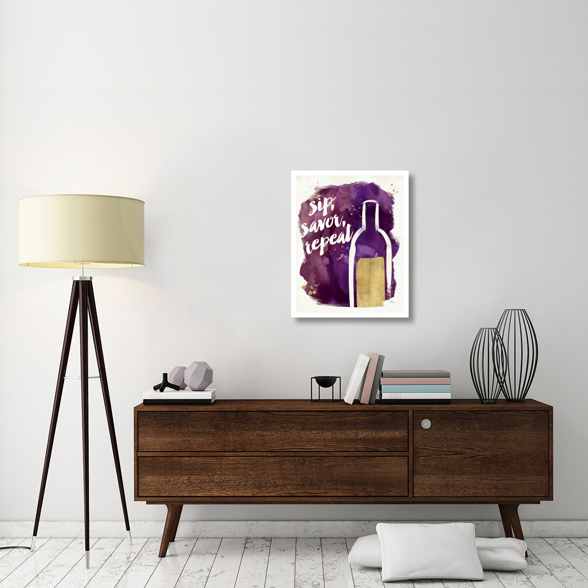 Watercolor Wine II -Paper Art-24&quotx30"