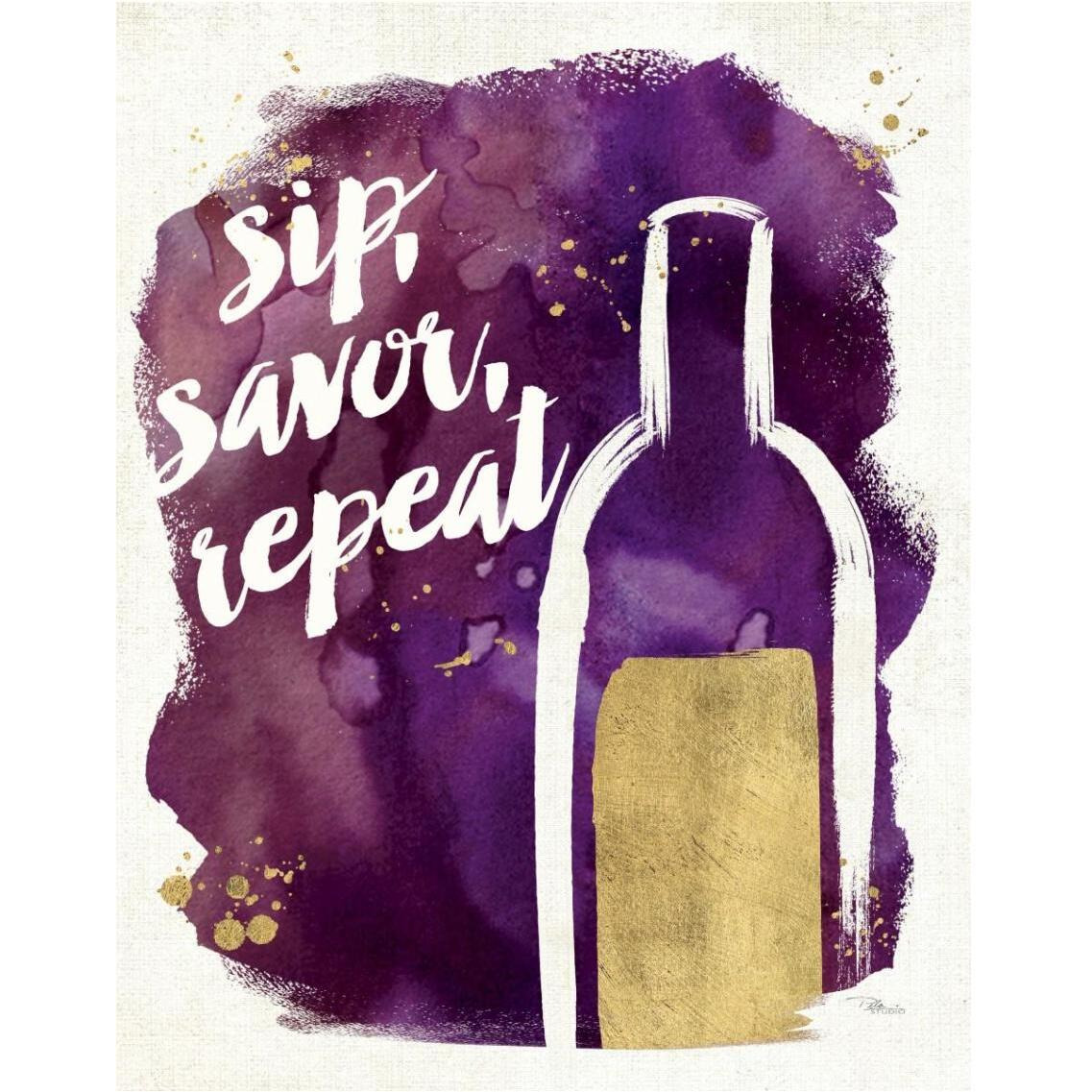 Watercolor Wine II -Paper Art-30&quotx37"