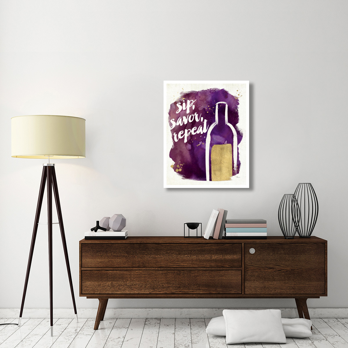 Watercolor Wine II -Paper Art-30&quotx37"