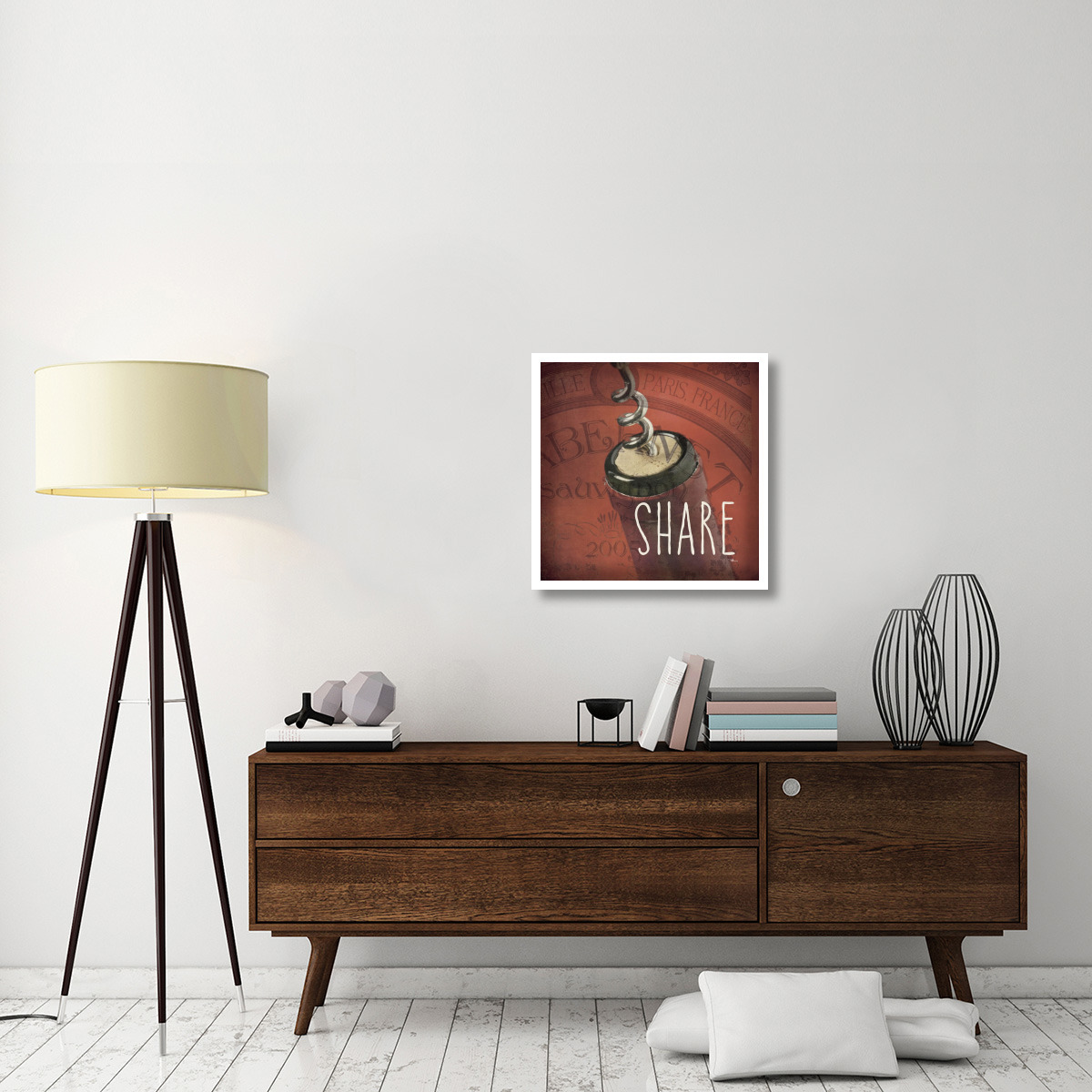 Wine Collage III -Paper Art-26&quotx26"