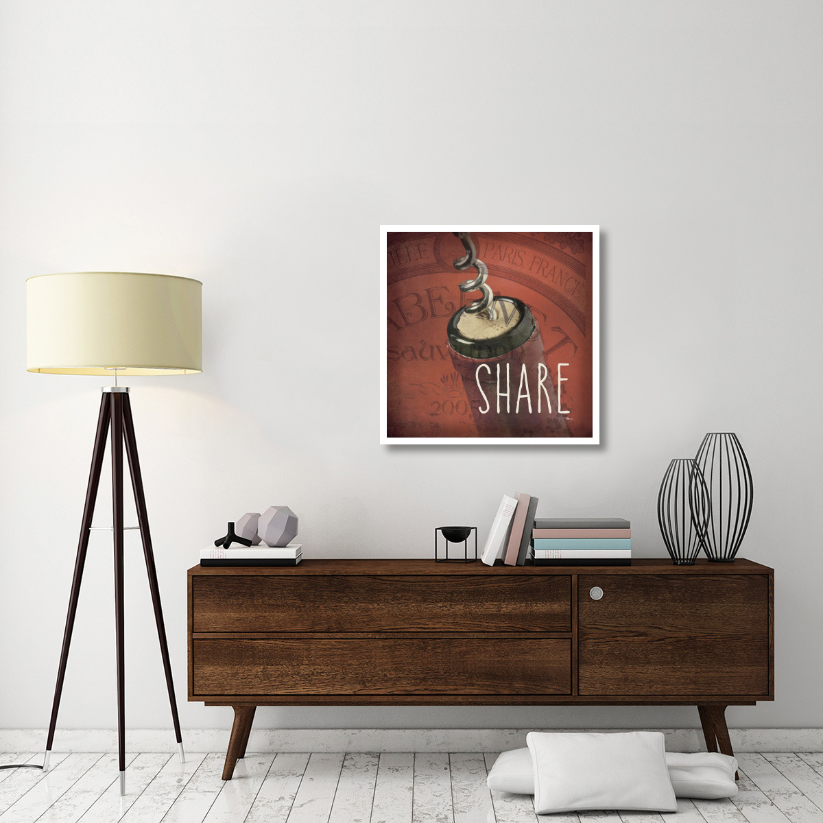 Wine Collage III -Paper Art-32&quotx32"