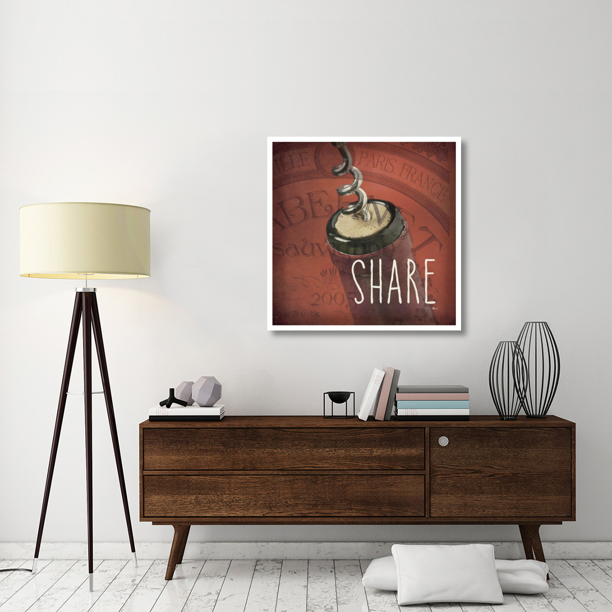 Wine Collage III -Paper Art-38&quotx38"