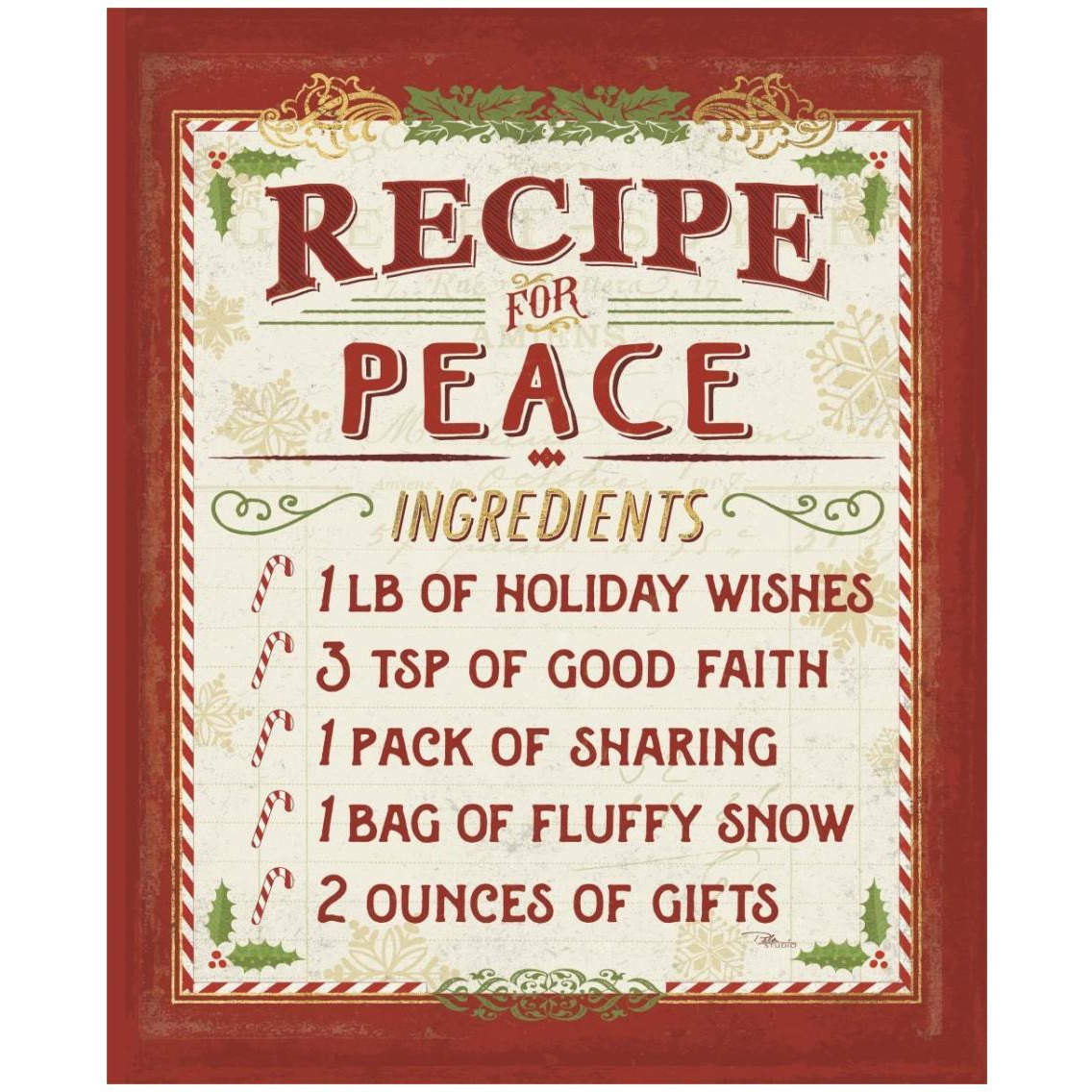 Holiday Recipes II -Paper Art-24&quotx30"
