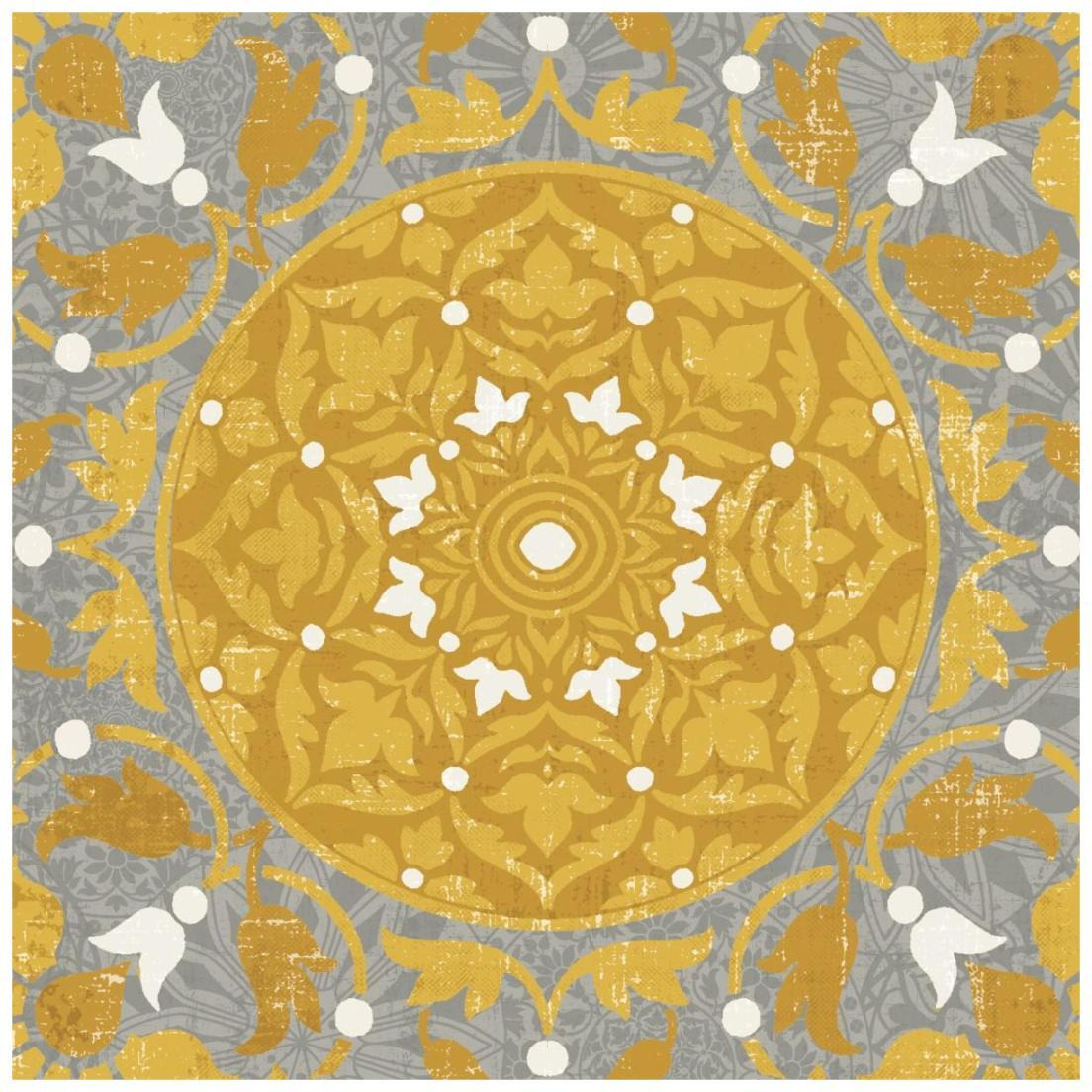 Inspired India Yellow III -Paper Art-20&quotx20"