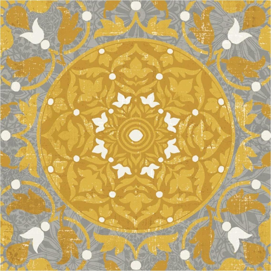 Inspired India Yellow III -Paper Art-38&quotx38"