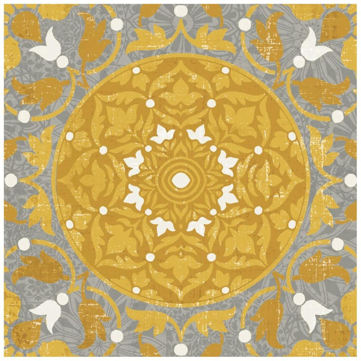Inspired India Yellow III -Paper Art-42&quotx42"