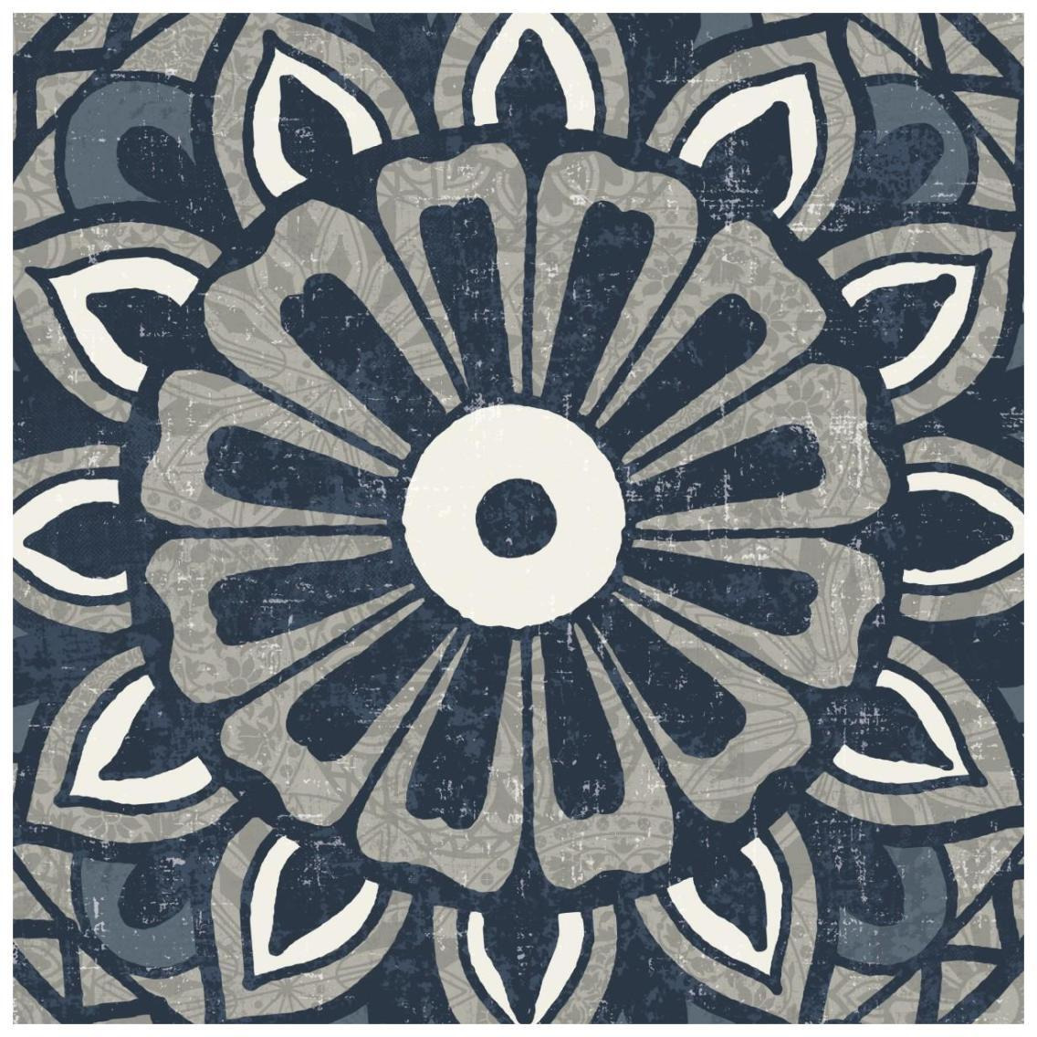 Inspired India Blue IV -Paper Art-26&quotx26"
