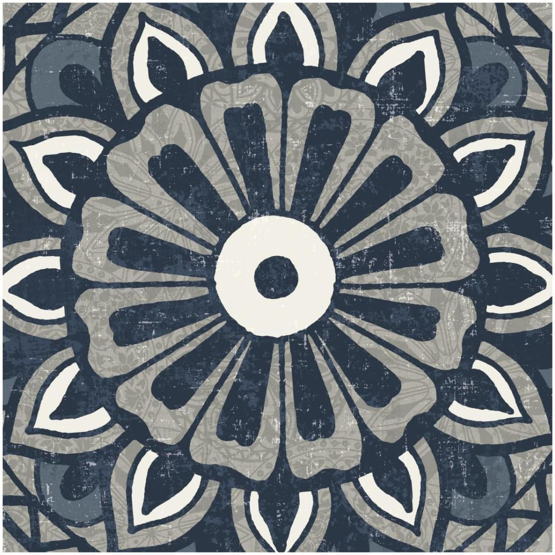 Inspired India Blue IV -Paper Art-32&quotx32"