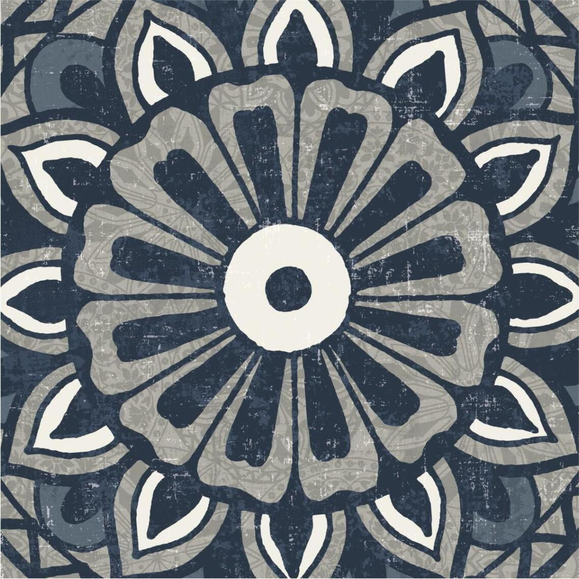 Inspired India Blue IV -Paper Art-38&quotx38"