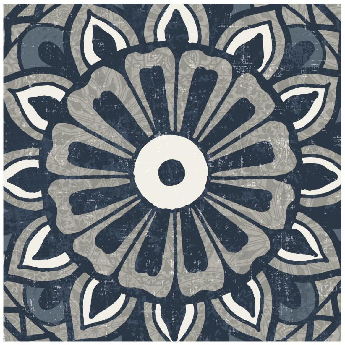 Inspired India Blue IV -Paper Art-42&quotx42"