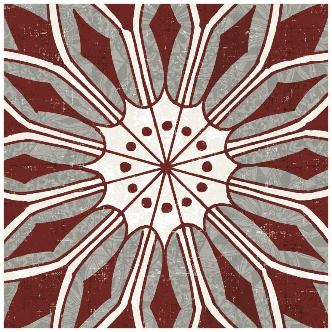 Inspired India Red V -Paper Art-20&quotx20"