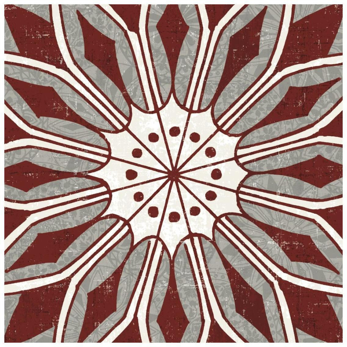 Inspired India Red V -Paper Art-26&quotx26"