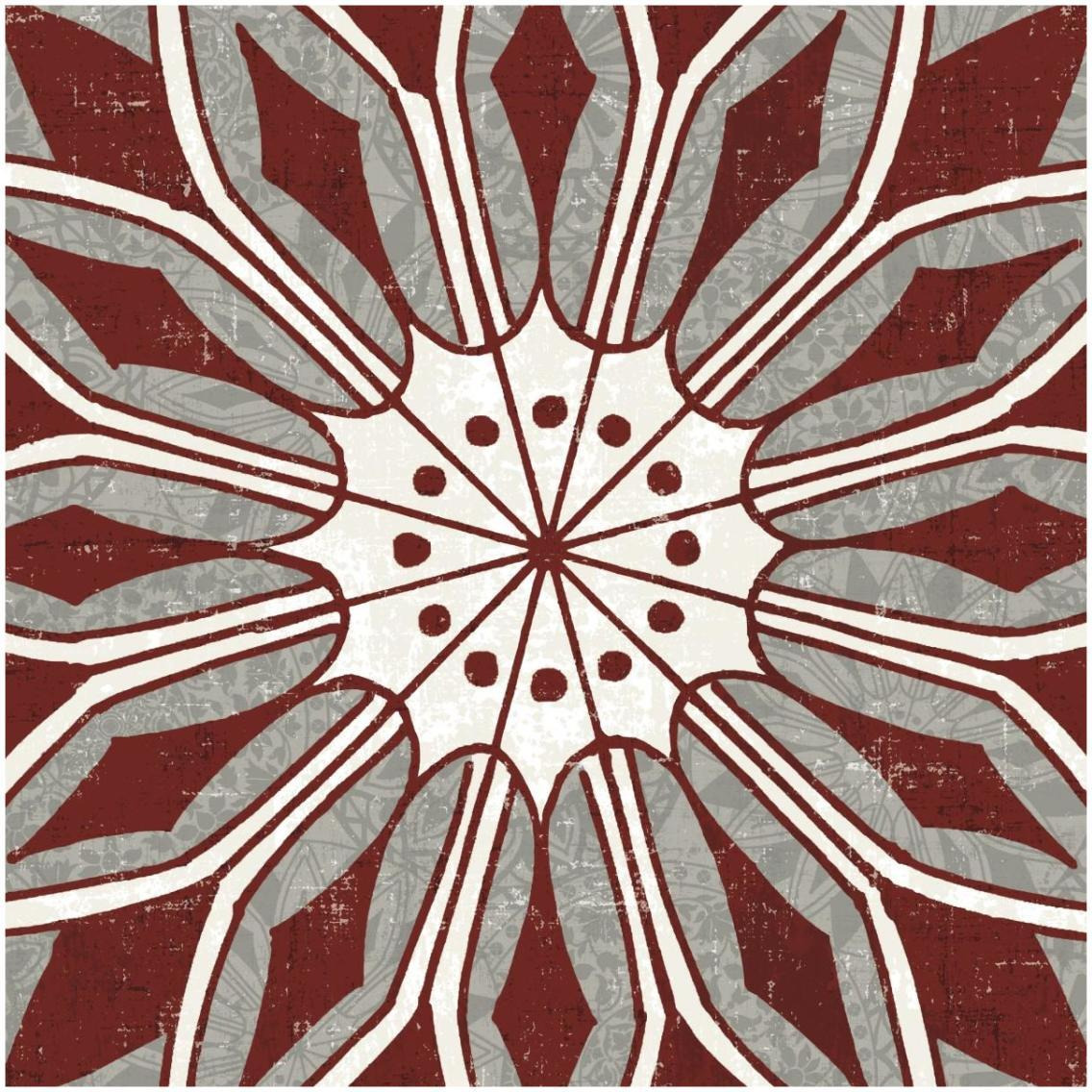 Inspired India Red V -Paper Art-32&quotx32"