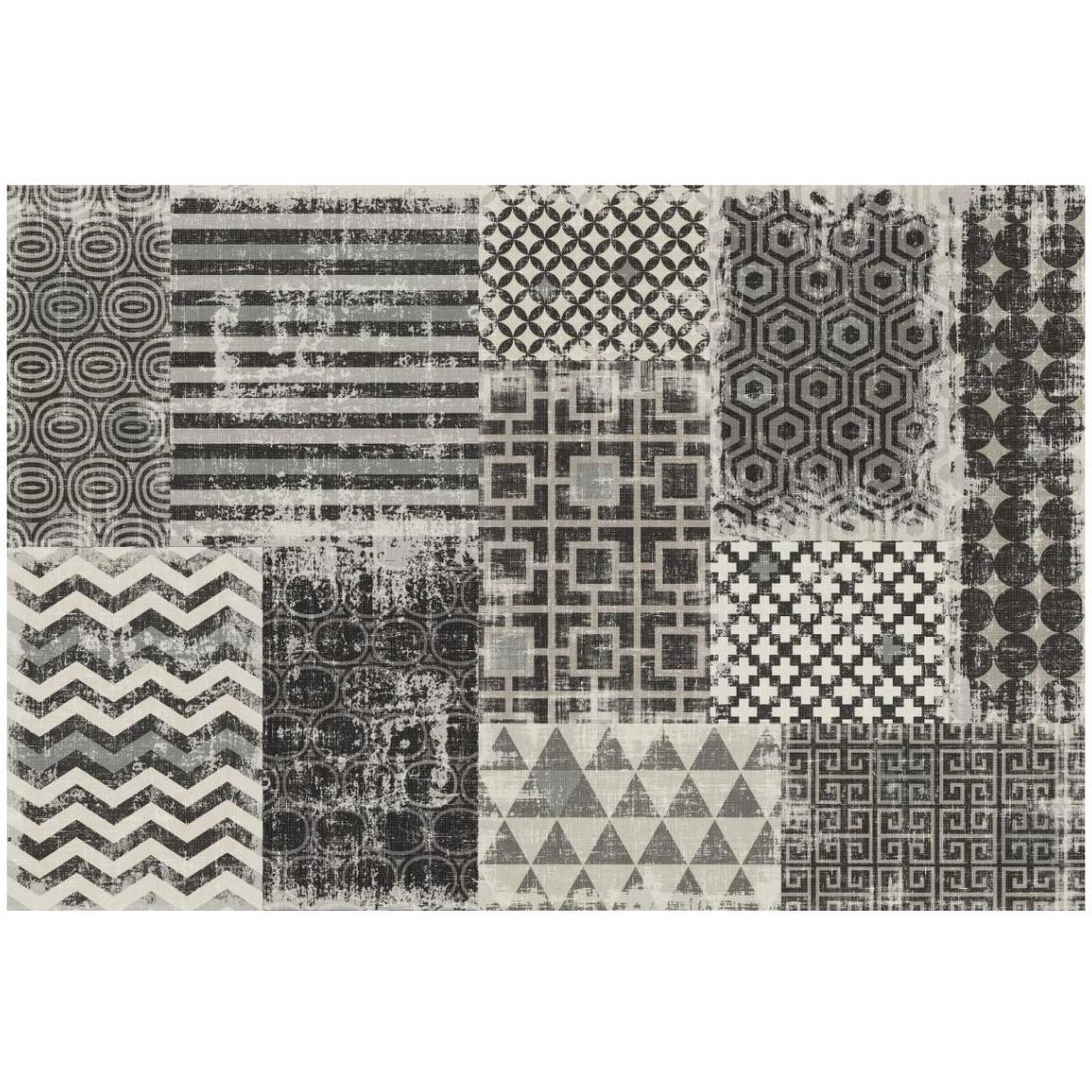 Geometric Patchwork Moon Mist -Paper Art-20&quotx14"