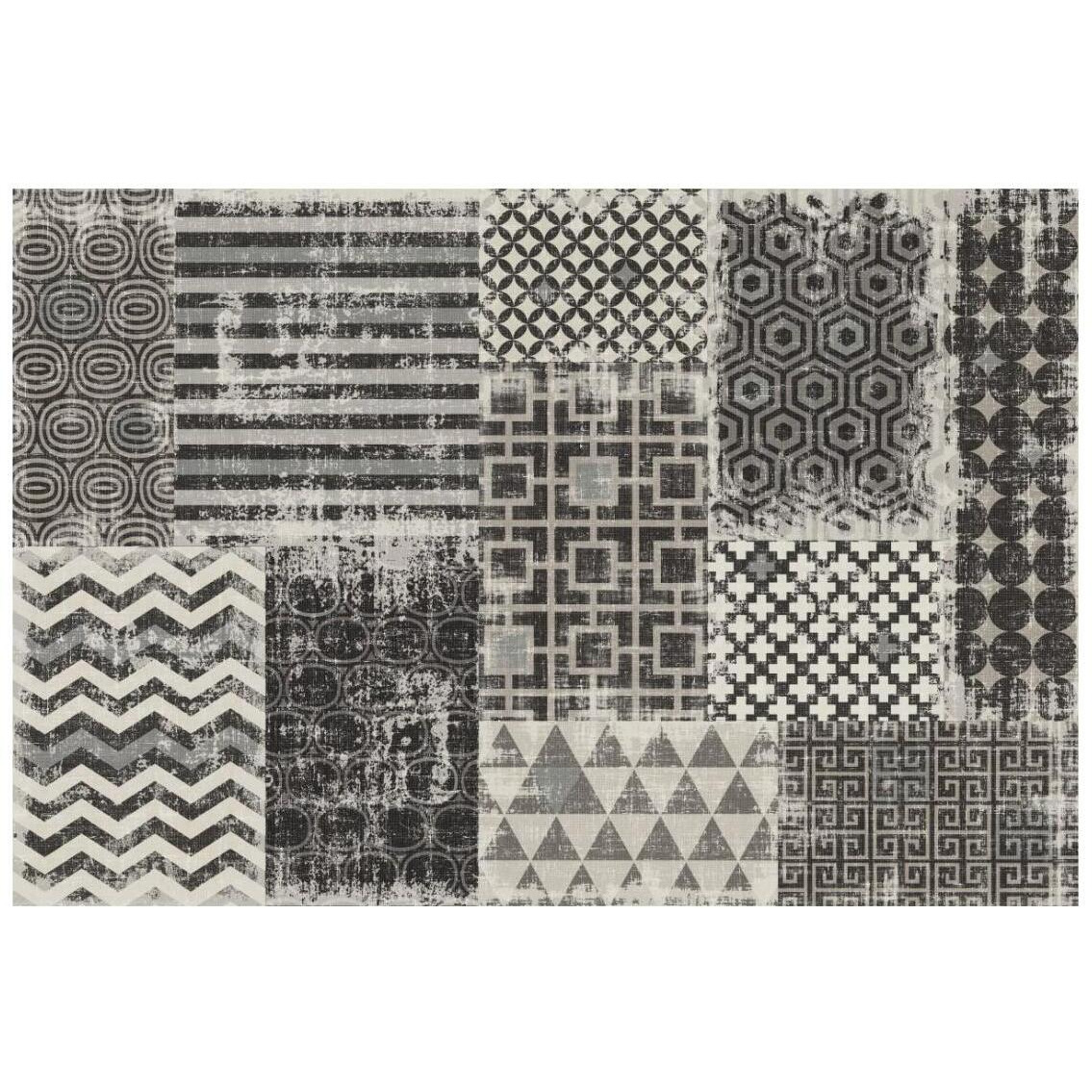 Geometric Patchwork Moon Mist -Paper Art-26&quotx18"
