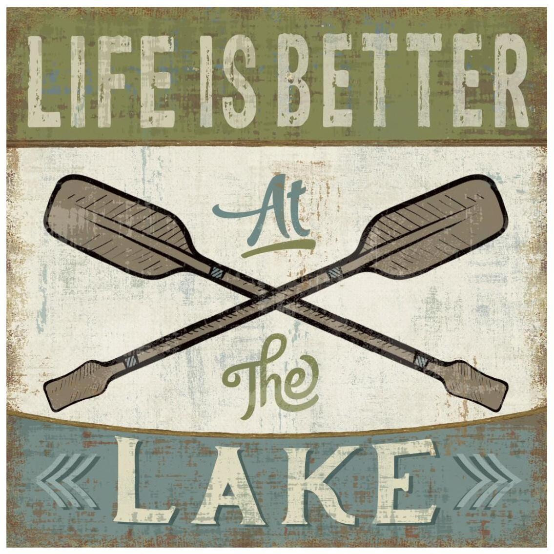 By the Lake I Better at the Lake -Paper Art-26&quotx26"