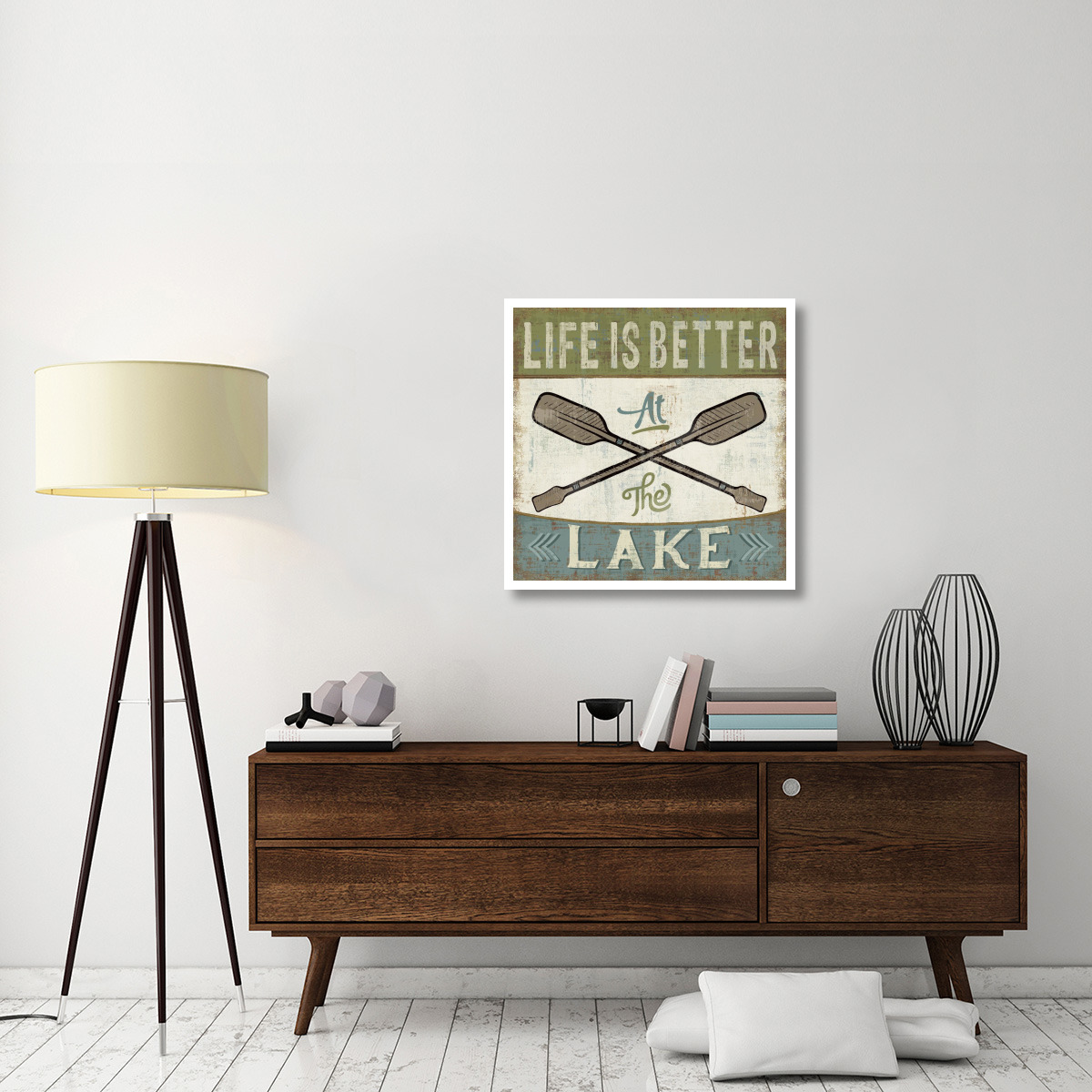 By the Lake I Better at the Lake -Paper Art-32&quotx32"