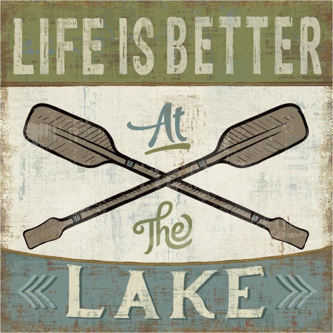 By the Lake I Better at the Lake -Paper Art-38&quotx38"