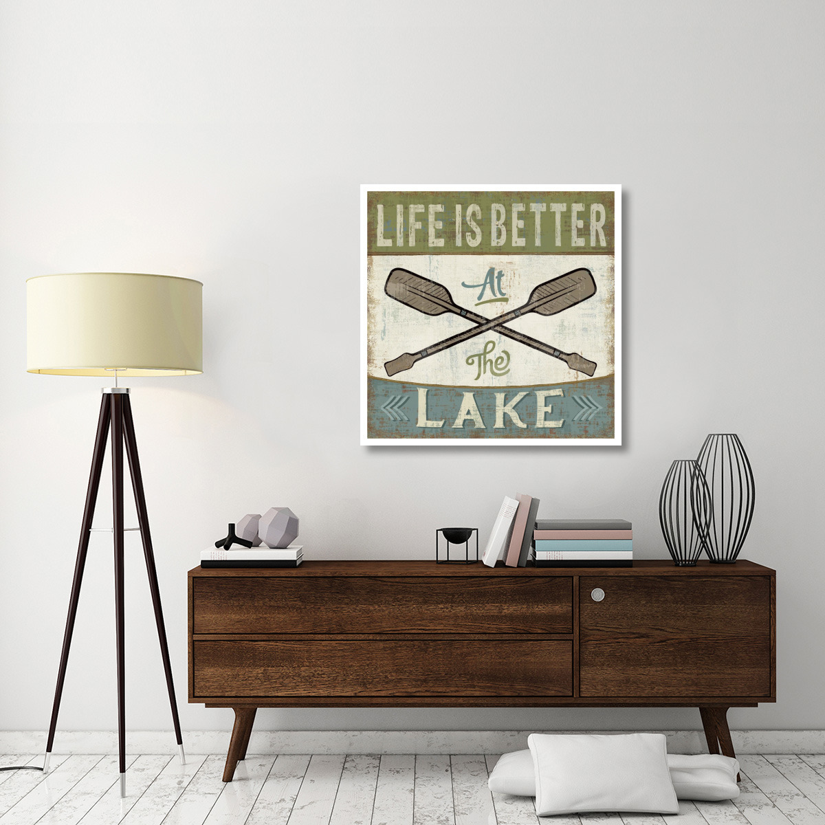 By the Lake I Better at the Lake -Paper Art-38&quotx38"