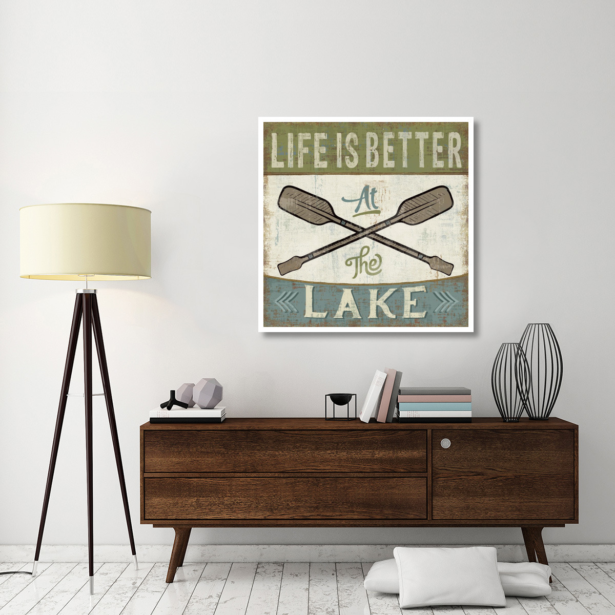 By the Lake I Better at the Lake -Paper Art-42&quotx42"