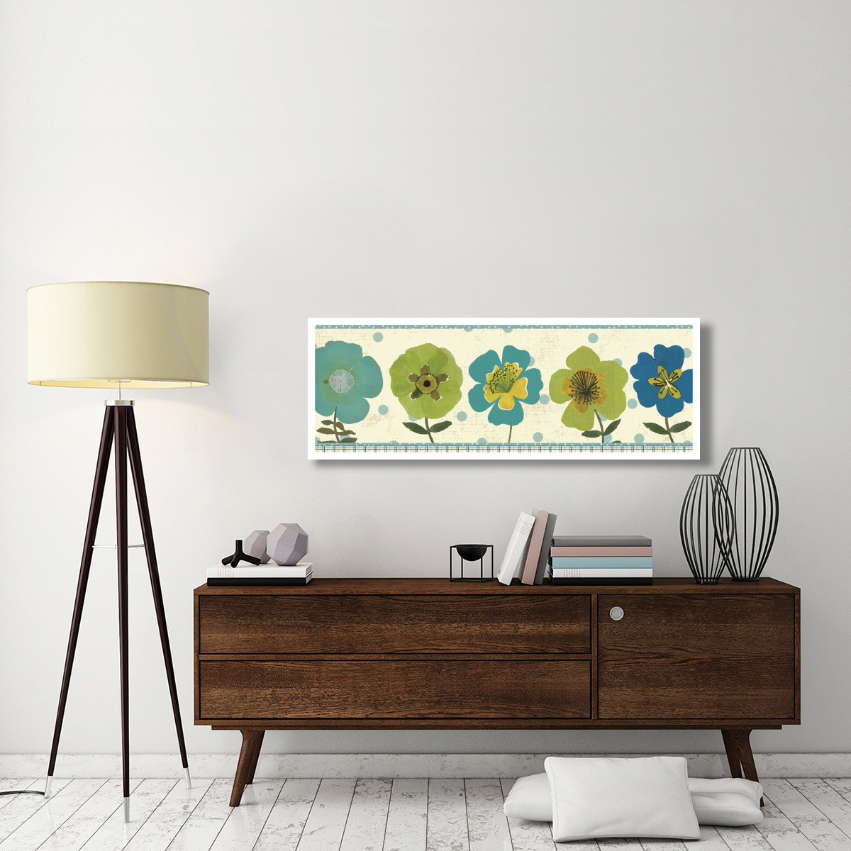 Garden Brights Cool V -Paper Art-56&quotx20"