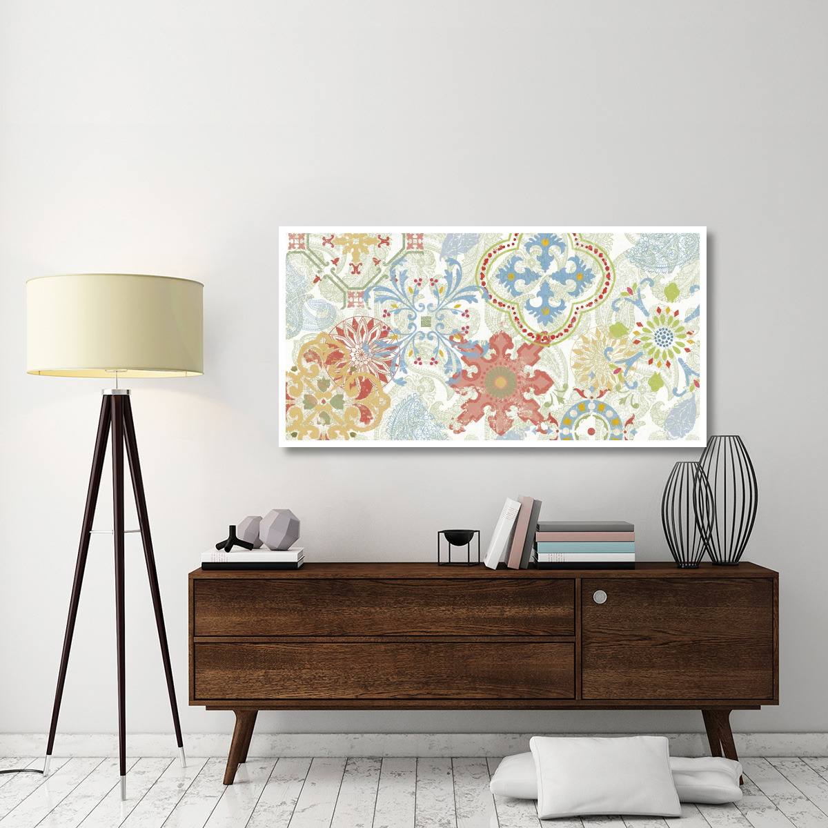 Crimson Stamps I Spring -Paper Art-62&quotx32"