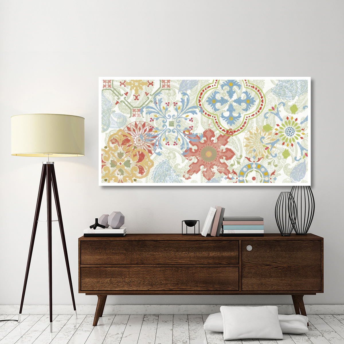 Crimson Stamps I Spring -Paper Art-74&quotx38"