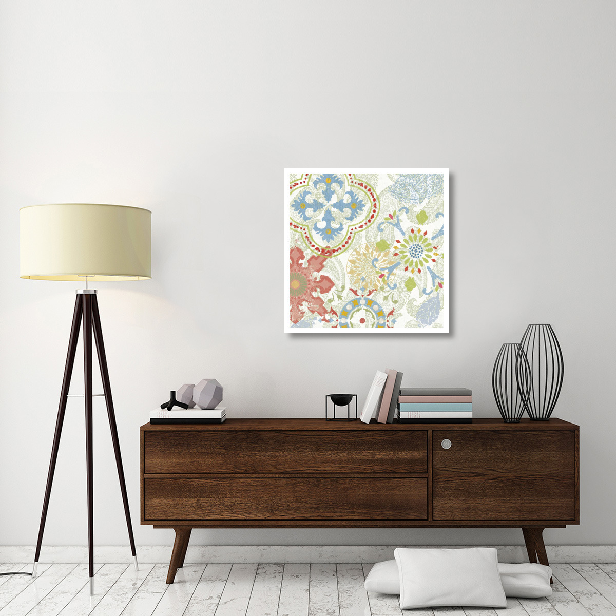 Crimson Stamps III Spring -Paper Art-32&quotx32"