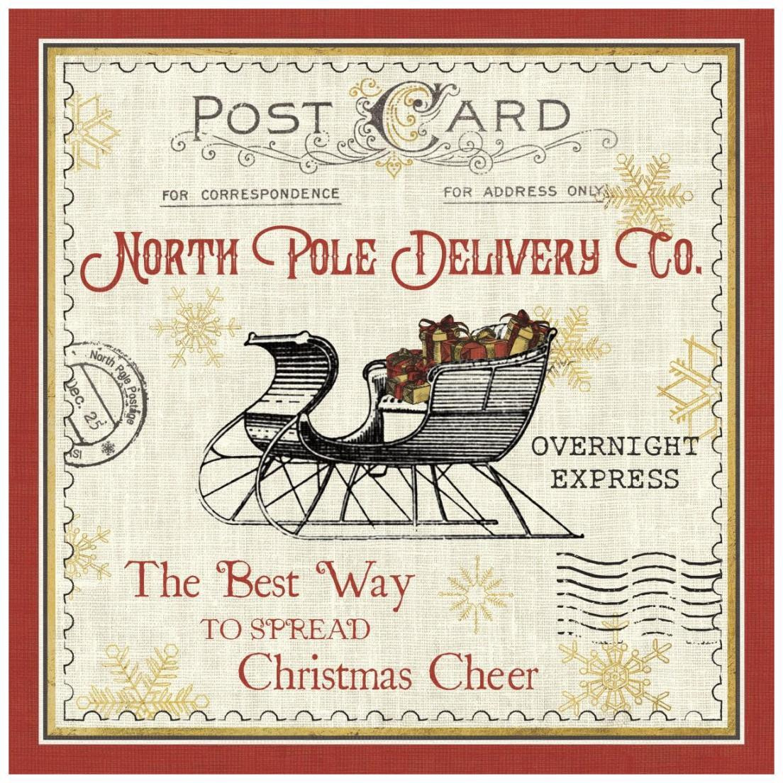 North Pole Express II -Paper Art-20&quotx20"
