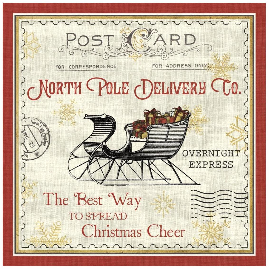 North Pole Express II -Paper Art-26&quotx26"