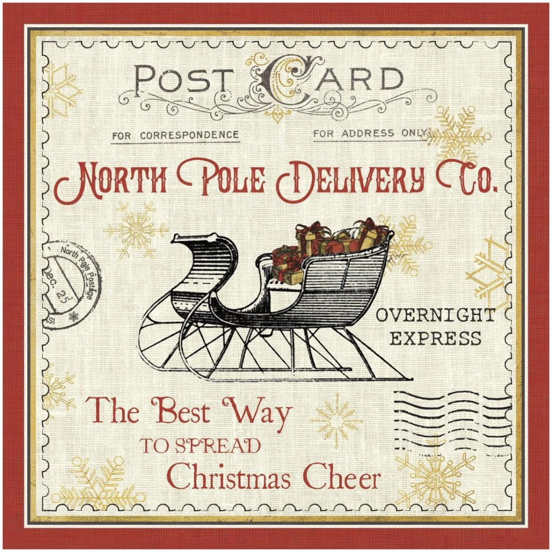 North Pole Express II -Paper Art-32&quotx32"