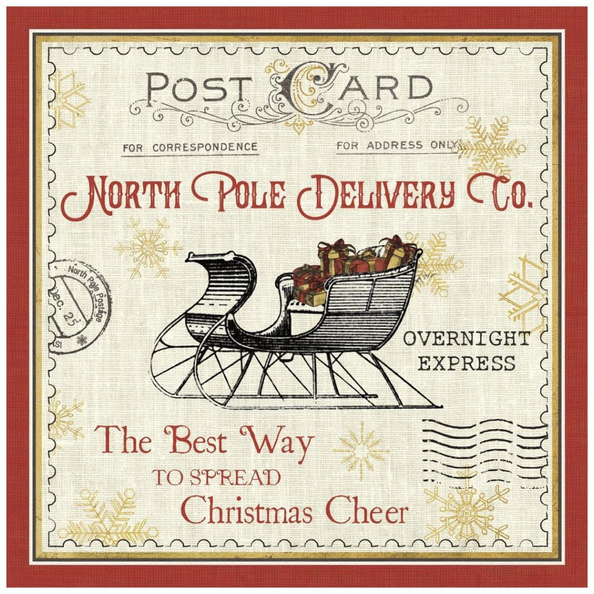 North Pole Express II -Paper Art-42&quotx42"