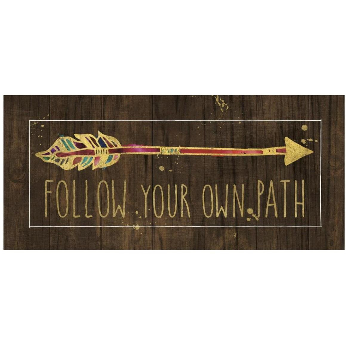 Beautiful Arrows III on Wood -Paper Art-42&quotx20"